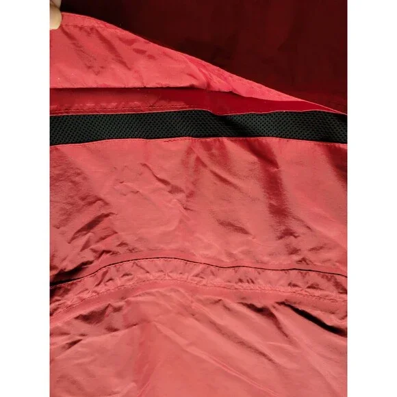 Helly Hansen Men's SZ M Coat Jacket Hooded Packable Outdoor Zip Pockets Red